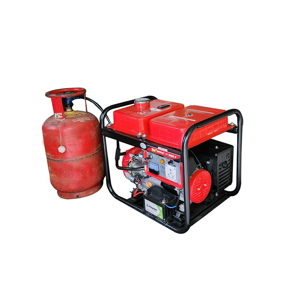3 KVA Portable Generator, Petrol & LPG RUN, Model HP-3500E-LPG